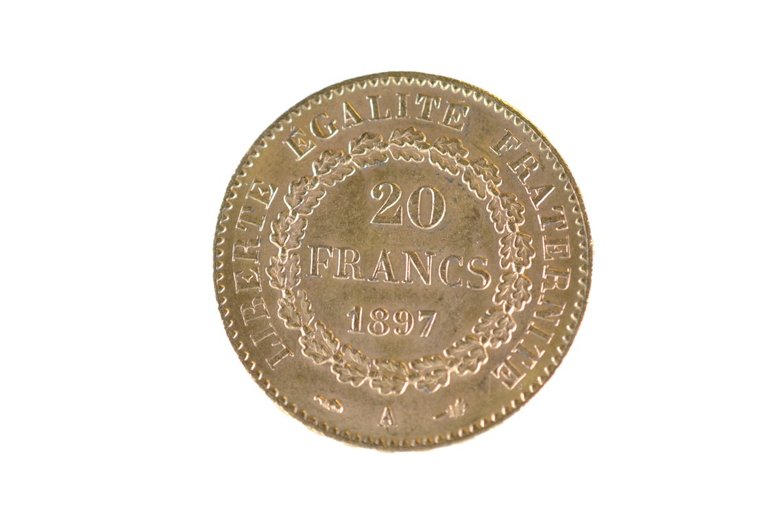 1897 20 Francs French Republic Gold Coin, photo 4 of 4