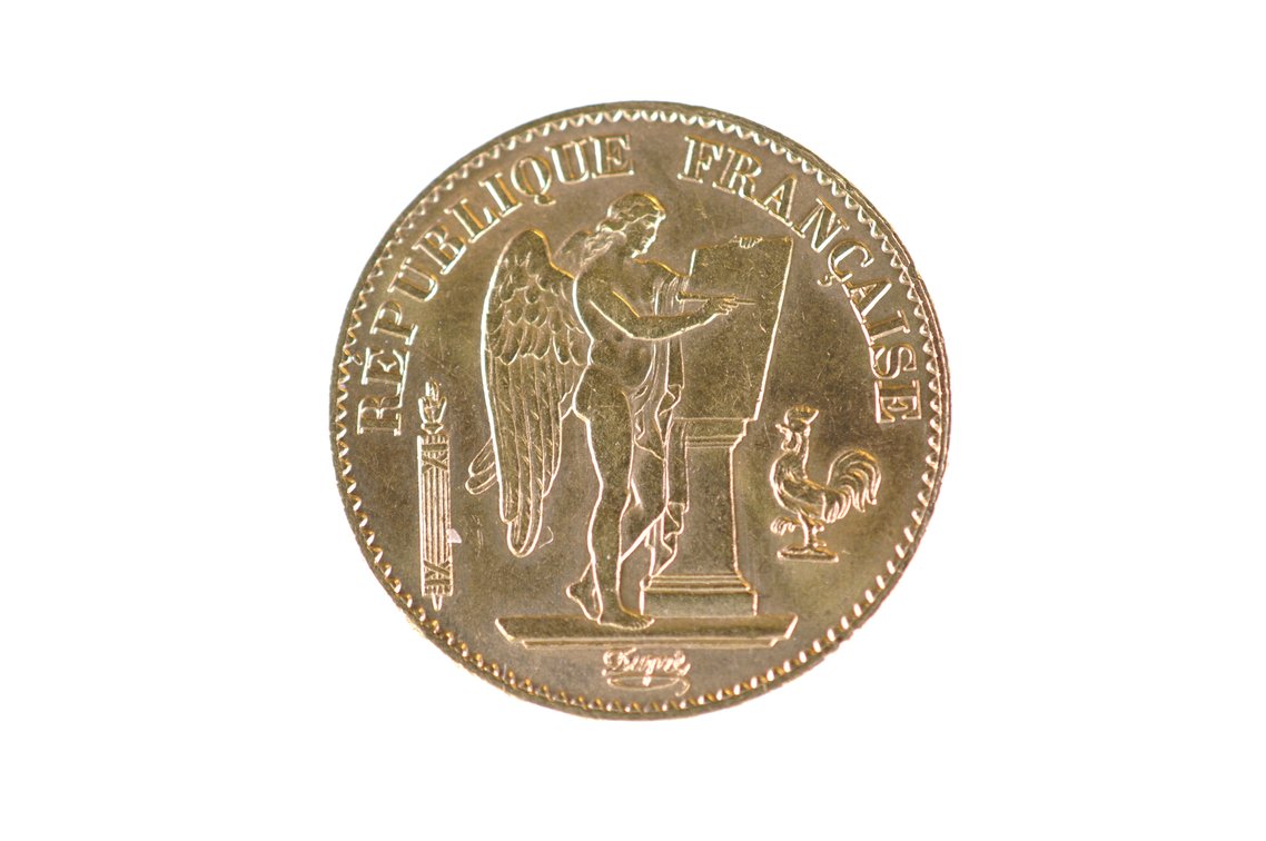 1875 20 Francs French Republic Gold Coin, photo 2 of 4