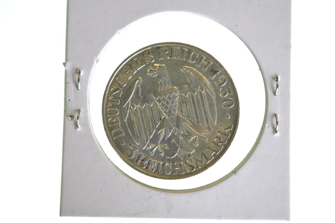 1930 German Three Reichsmark Coin, photo 4 of 4