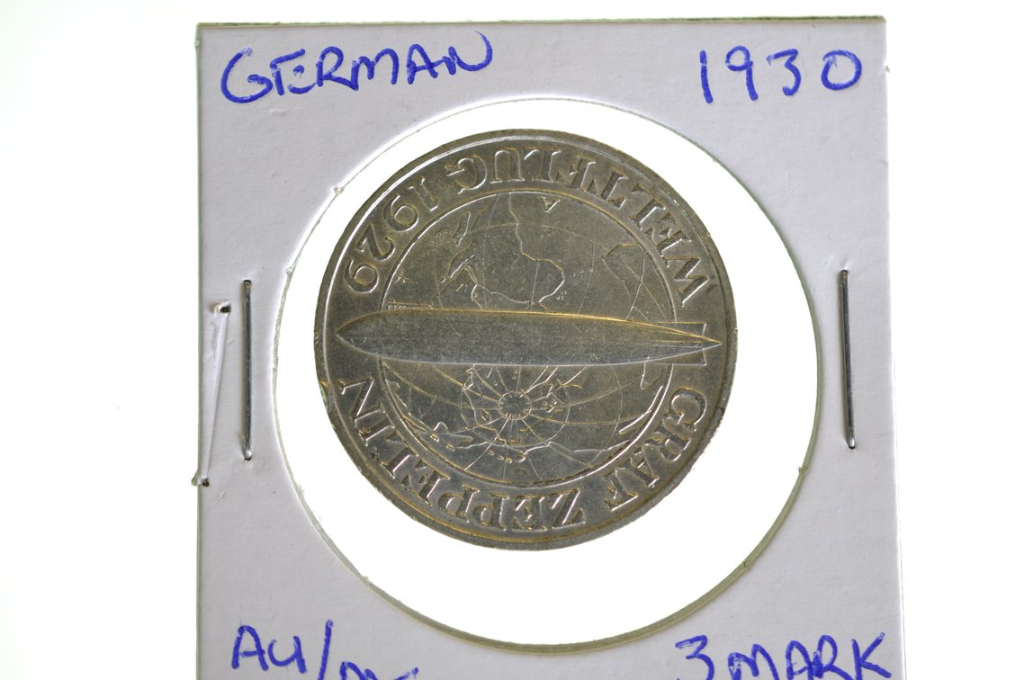 1930 German Three Reichsmark Coin, photo 2 of 4
