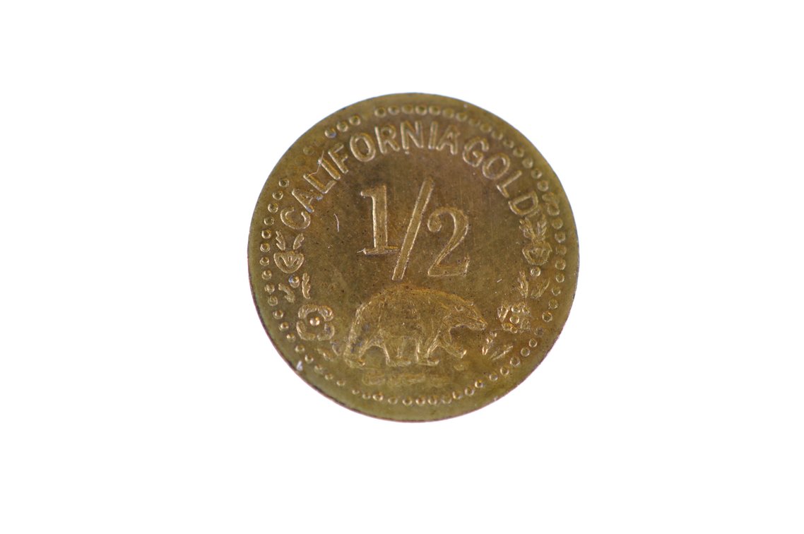 1852 Liberty Head California Gold Half Dollar Coin, photo 3 of 4