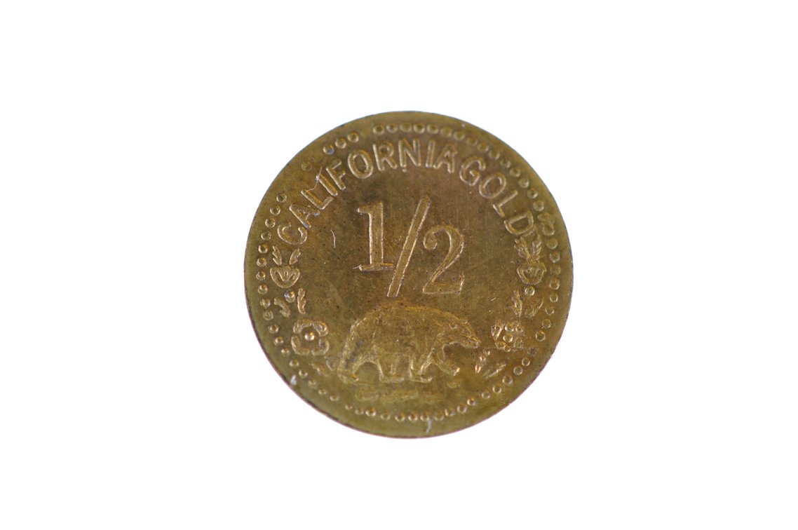 1852 Liberty Head California Gold Half Dollar Coin, photo 4 of 4