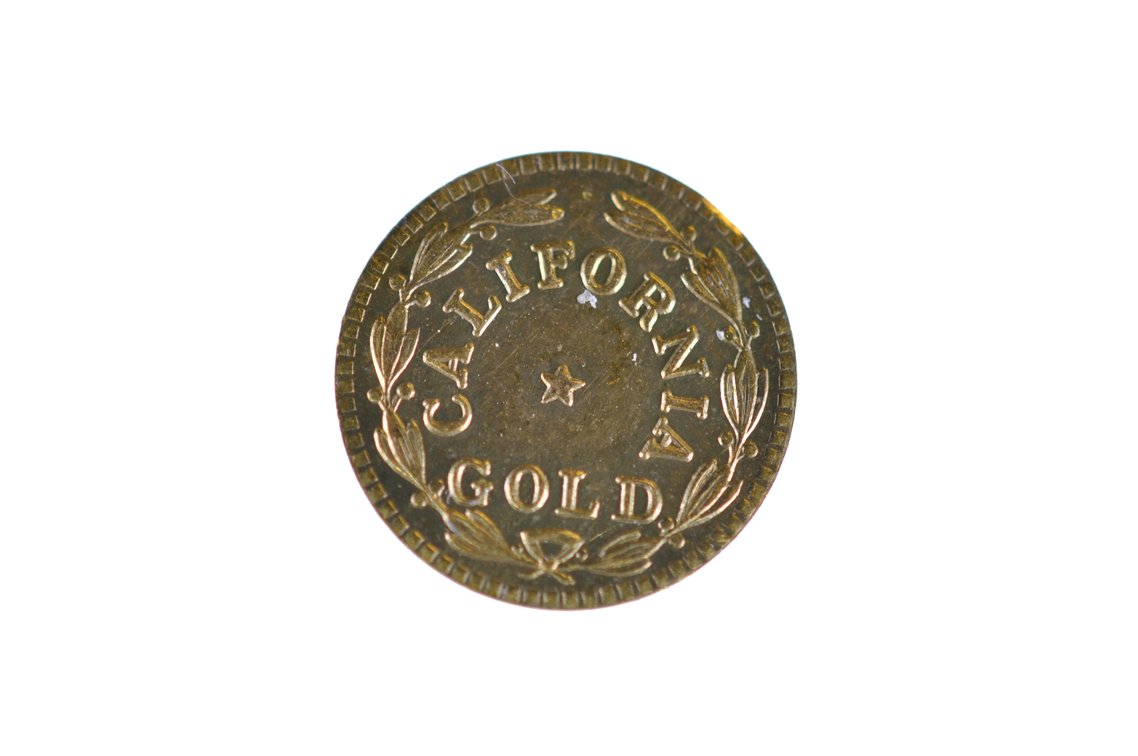 1859 Indian Head California Round Gold Coin, photo 3 of 4