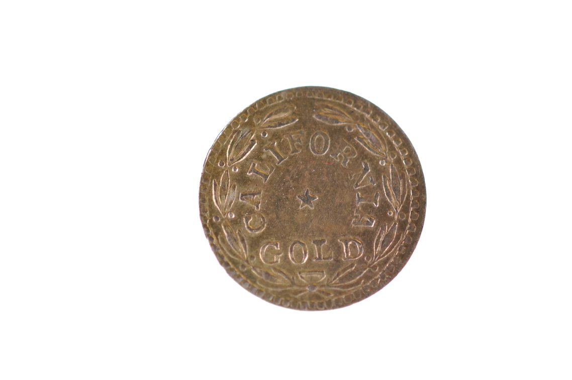 1858 Indian Head California Round Gold Coin, photo 4 of 4