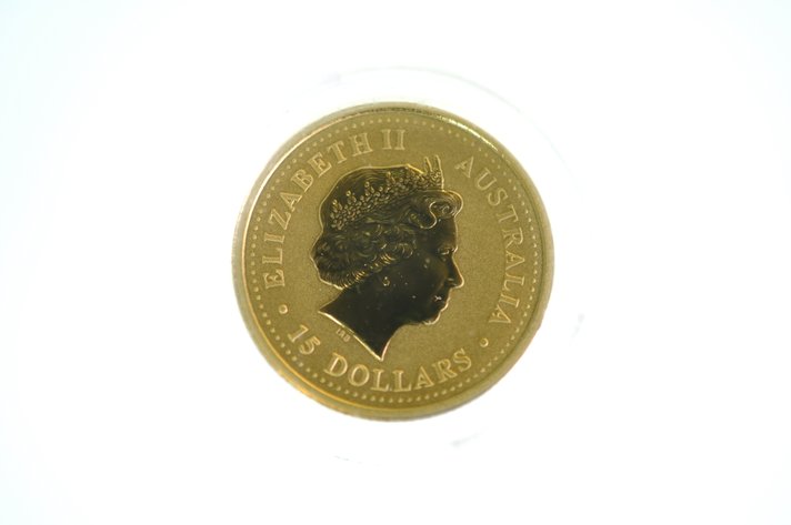 2007 15 Dollars Lunar Pig Pure Gold Coin