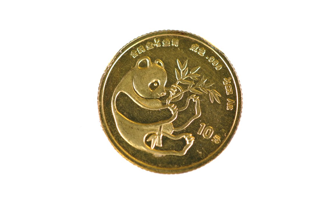 1984 Chinese Panda Ten Yuan 1/10 Ozt Gold Coin, photo 3 of 3