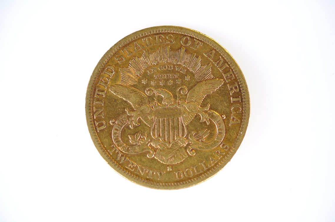 1877 Liberty Head Double Eagle Twenty Dollars Gold Coin, photo 3 of 3