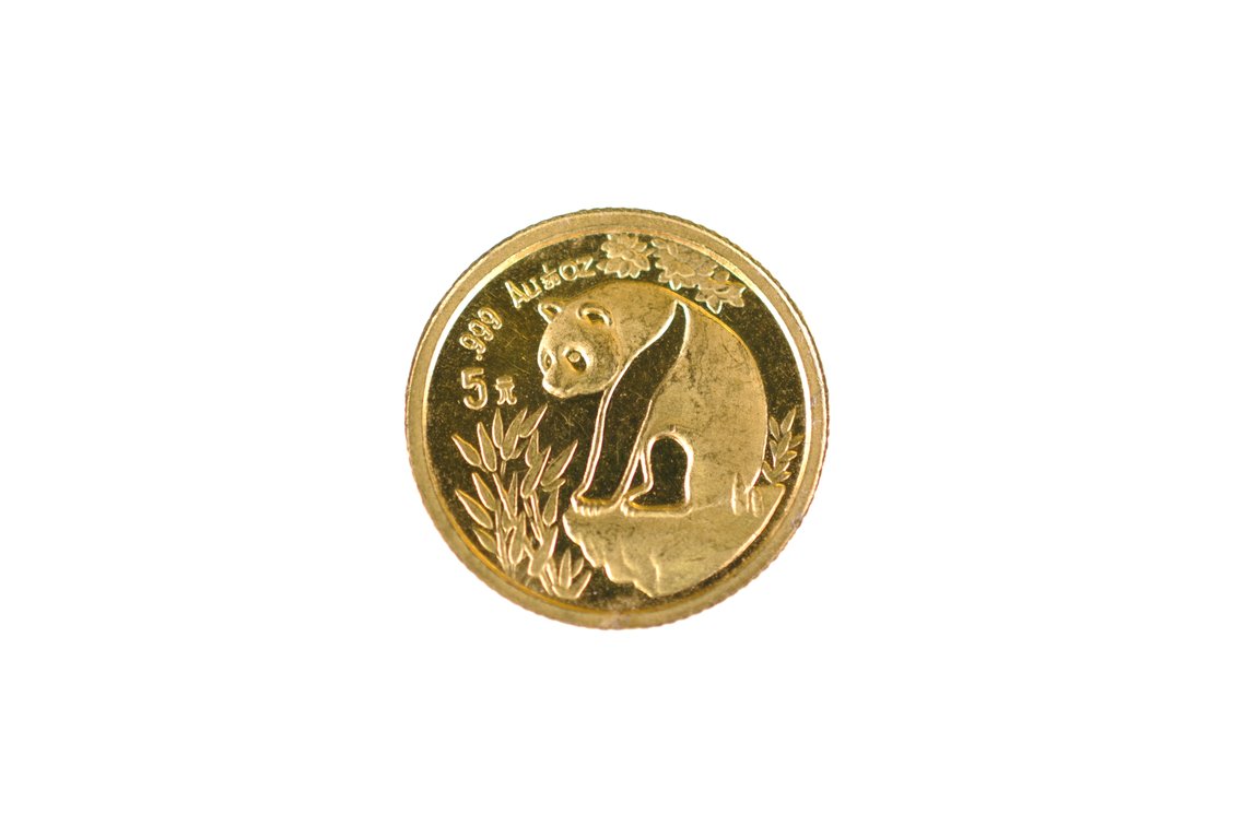 1993 Chinese Five Yuan Gold Panda Coin, photo 2 of 2