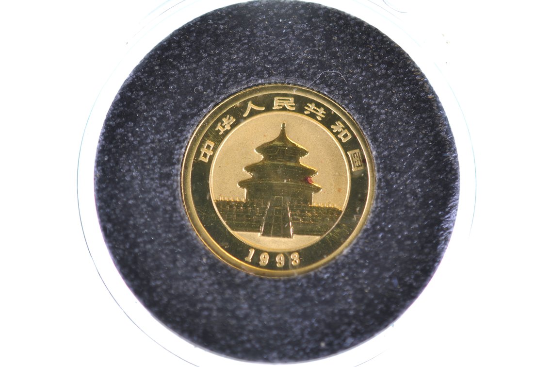 1993 Chinese Five Yuan Gold Panda Coin, photo 2 of 3