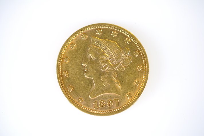 1897 Liberty Head Gold Eagle Ten Dollars Gold Coin