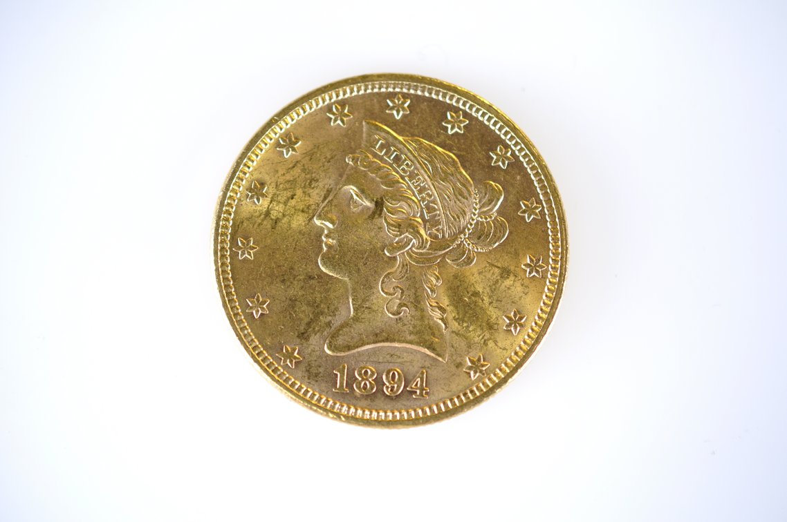 1894 Liberty Head Gold Eagle Ten Dollars Gold Coin, photo 2 of 4