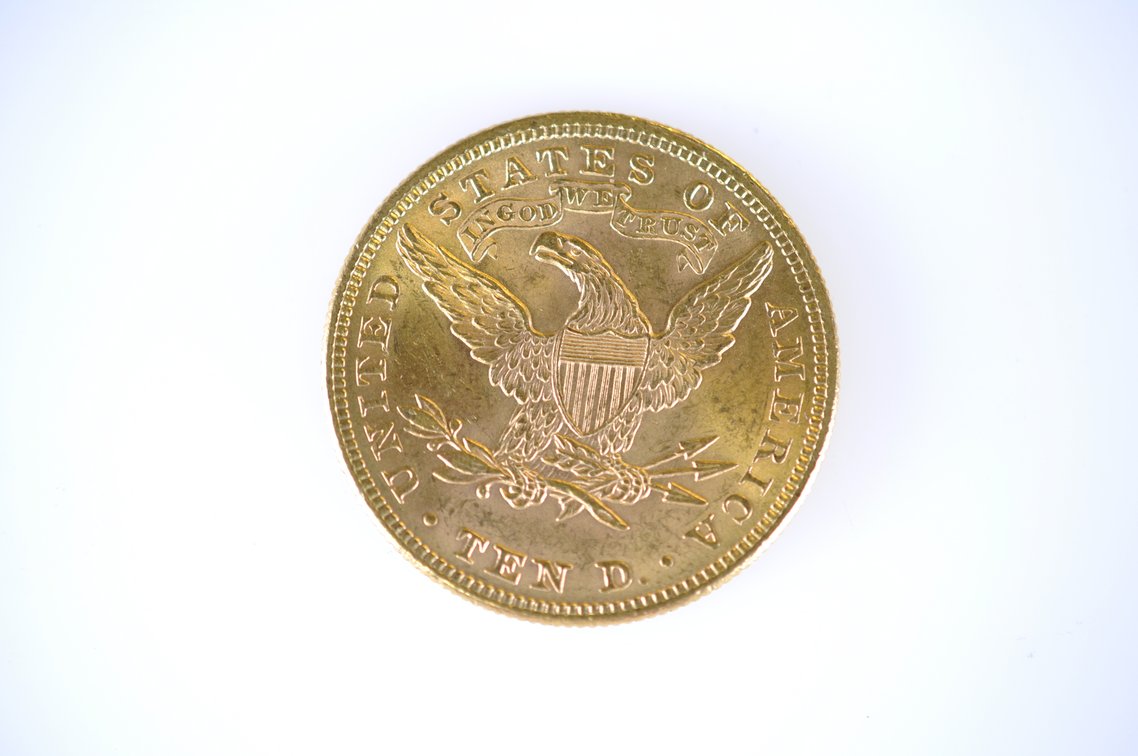 1901 Liberty Head Gold Eagle Ten Dollars Gold Coin, photo 2 of 2