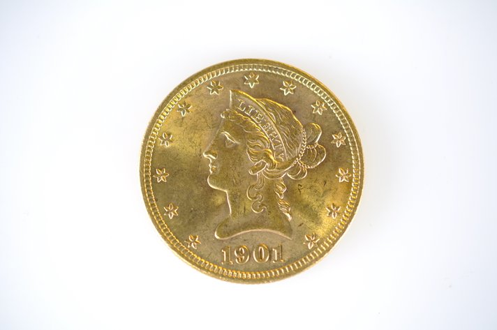 1901 Liberty Head Gold Eagle Ten Dollars Gold Coin