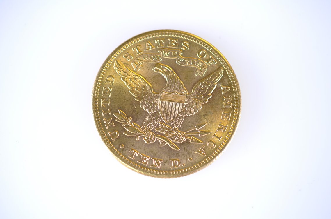 1901 Liberty Head Gold Eagle Ten Dollars Gold Coin, photo 2 of 3