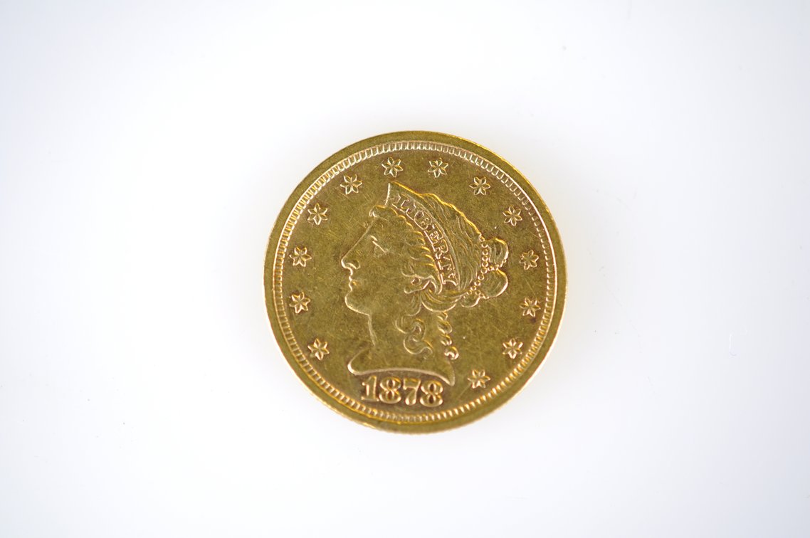 1878 Liberty Head Eagle Two and a Half Dollar Gold Coin, photo 2 of 4
