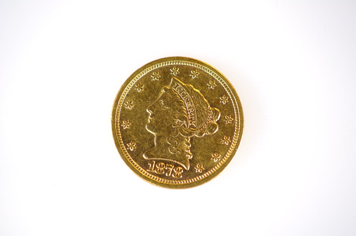 1878 Liberty Head Eagle Two and a Half Dollar Gold Coin, photo 2 of 4