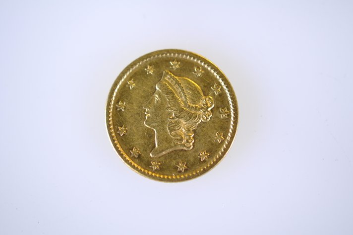 1850 Liberty Head One Dollar Gold Coin