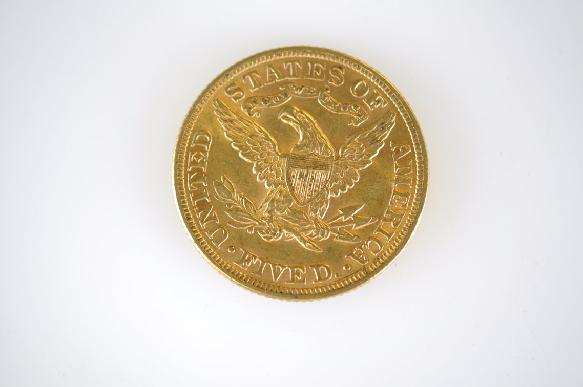 1894 Liberty Head Five Dollars Gold Coin, photo 4 of 4