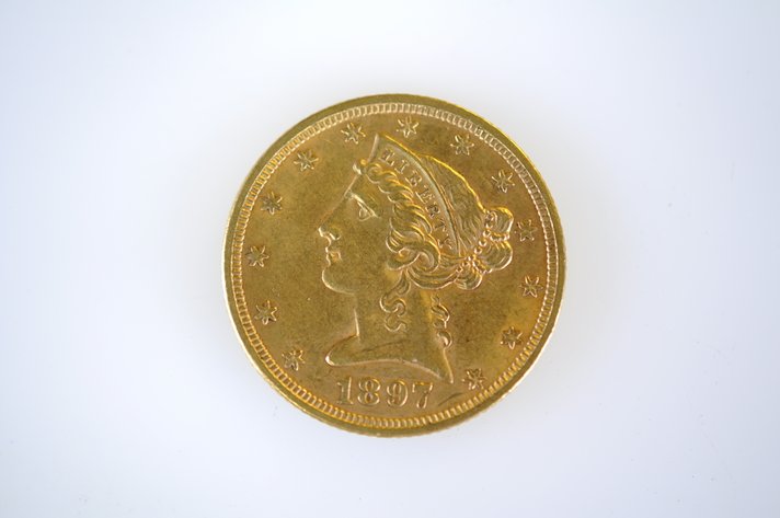 1897 Liberty Head Five Dollars Gold Coin