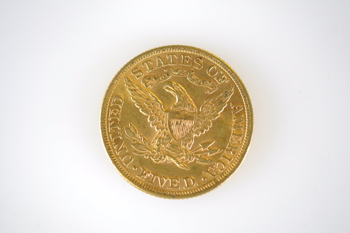 1894 Liberty Head Five Dollars Gold Coin, photo 3 of 4
