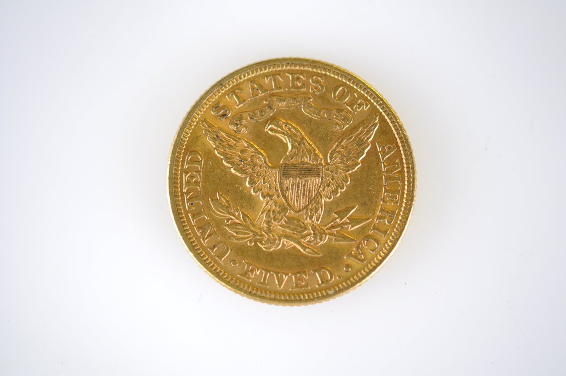 1897 Liberty Head Five Dollars Gold Coin, photo 4 of 4