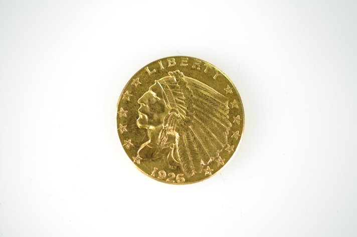 1926 Indian Head Two and a Half Dollar Gold Coin