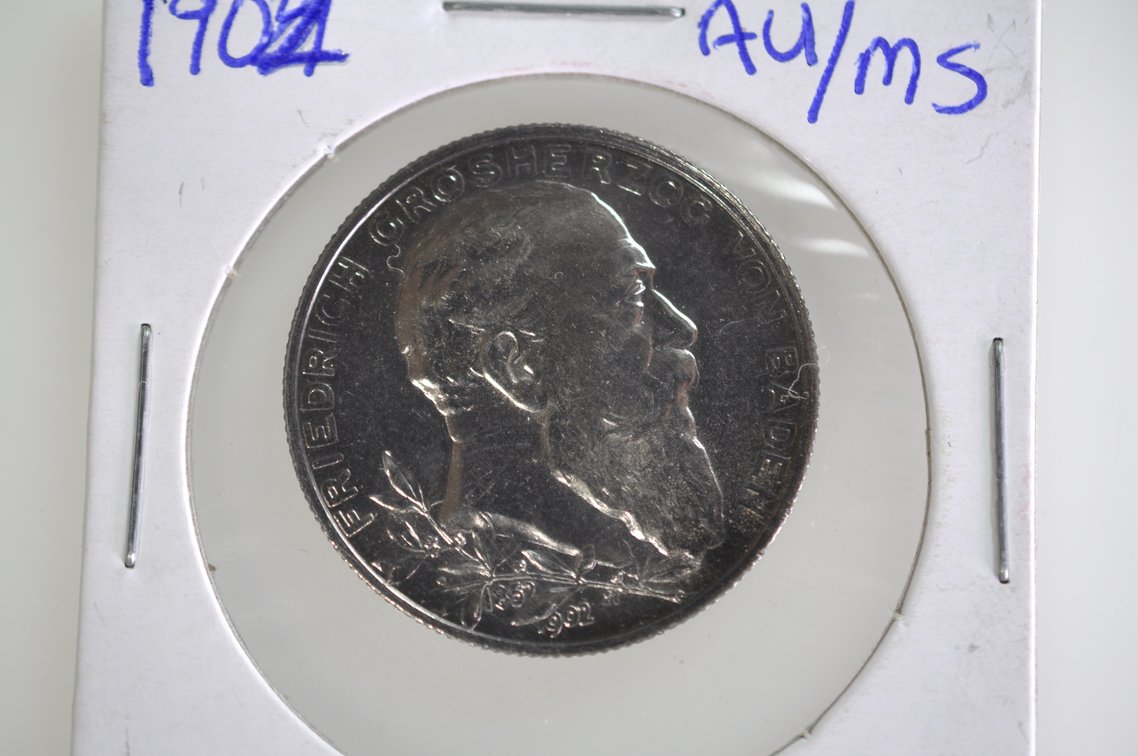 1901 and 1902 German Two Zwei Mark Coins, photo 2 of 6