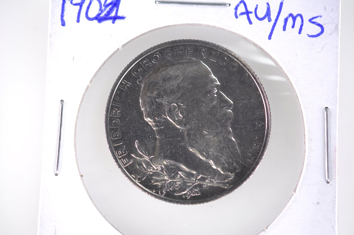 1901 and 1902 German Two Zwei Mark Coins, photo 3 of 6