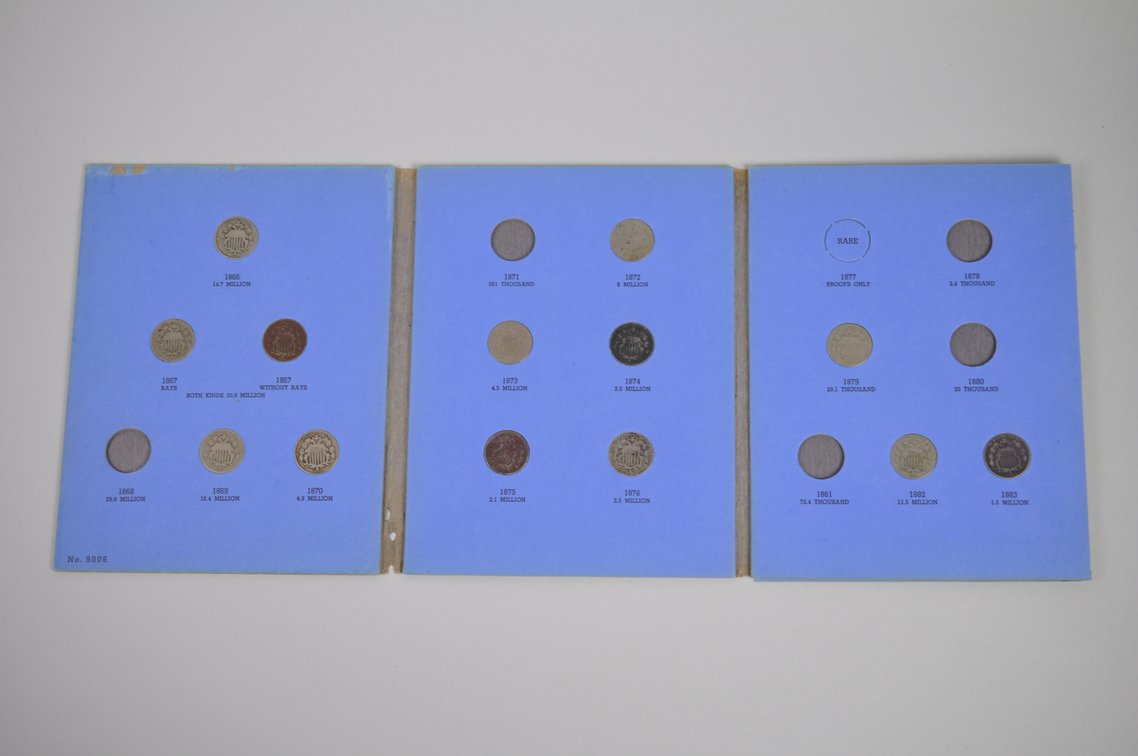 1866-1883 Book of Sheild Type Nickles, photo 2 of 11