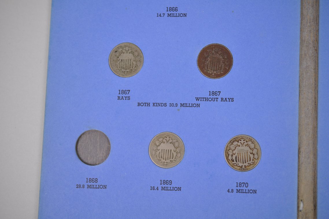 1866-1883 Book of Sheild Type Nickles, photo 5 of 11