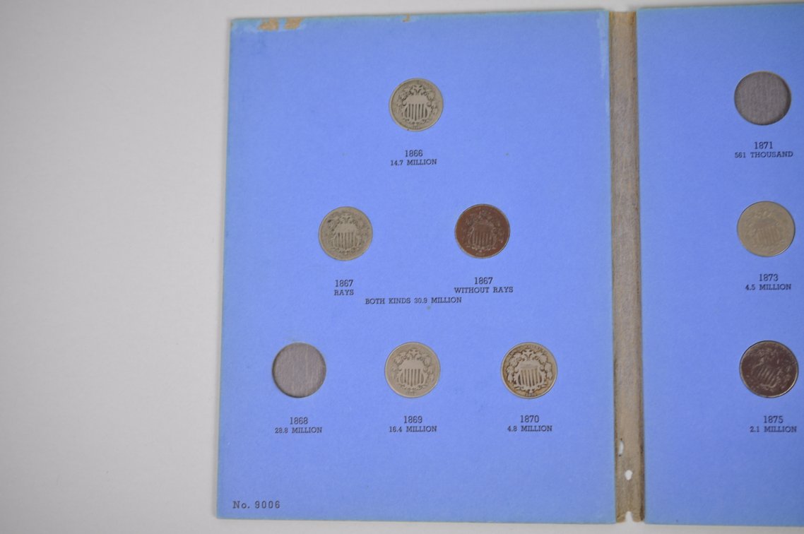 1866-1883 Book of Sheild Type Nickles, photo 3 of 11
