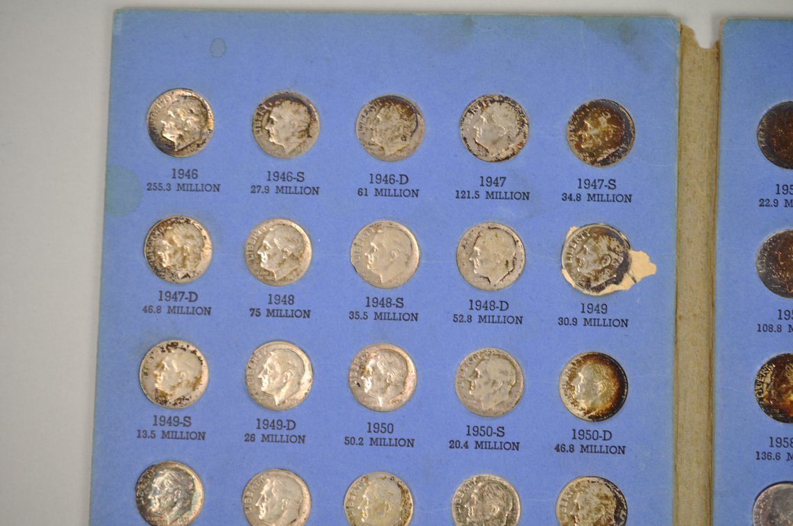 1946-1979 Book of Rossevelt Dimes, photo 3 of 10