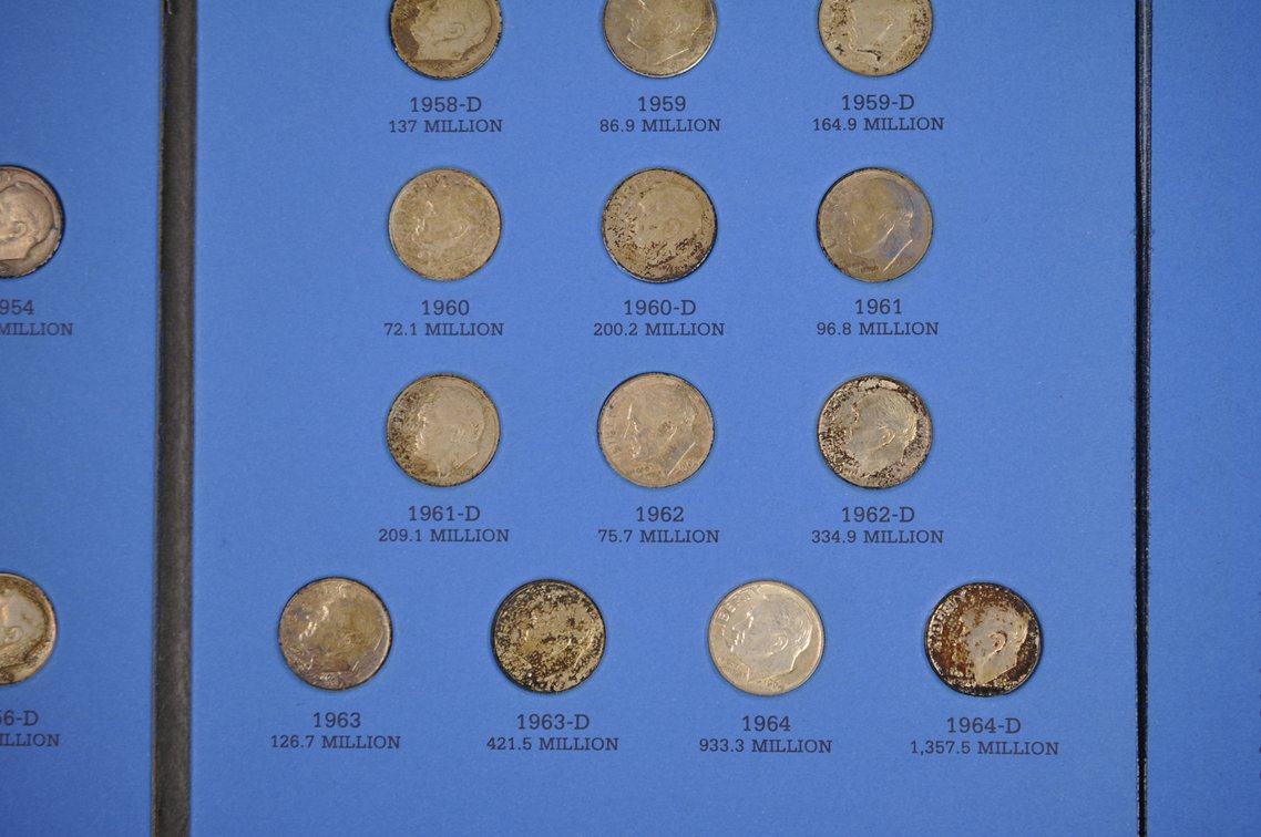 1946-1964 Book of Rossevelt Dimes, photo 11 of 14