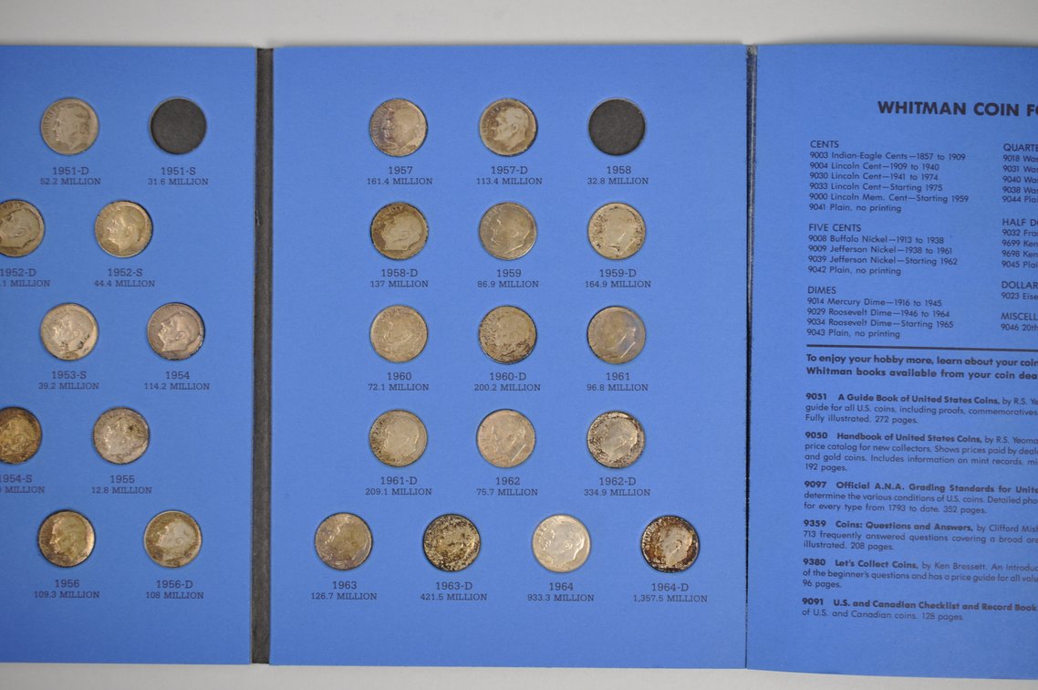 1946-1964 Book of Rossevelt Dimes, photo 9 of 14
