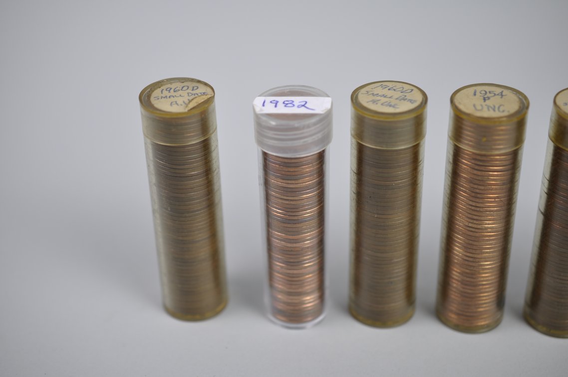 1959-1960 and 1982 AU/MS Pennies, photo 2 of 18
