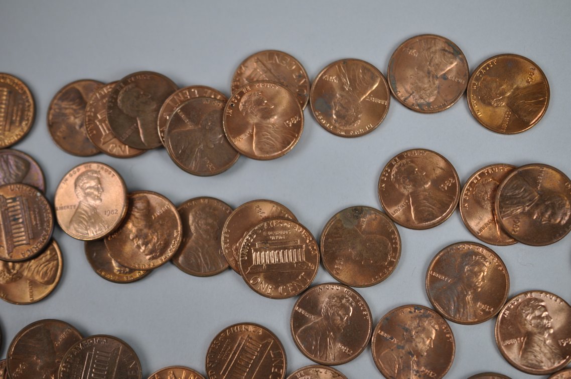 1959-1960 and 1982 AU/MS Pennies, photo 12 of 18
