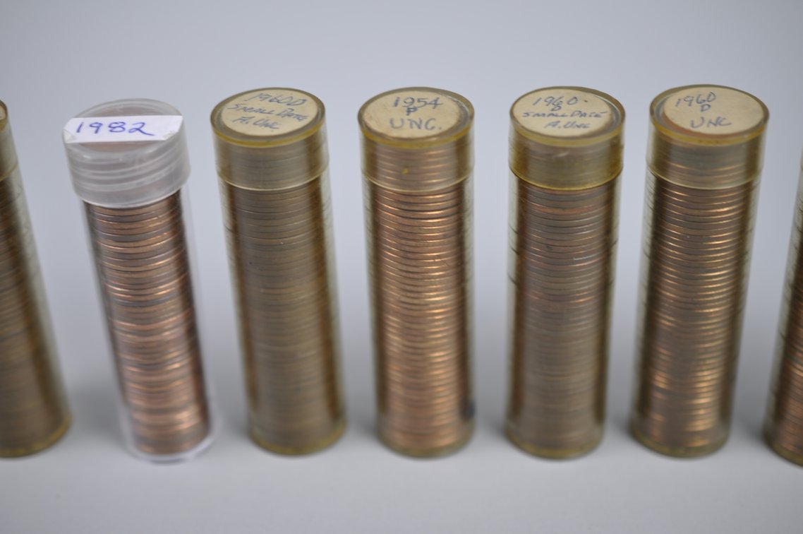 1959-1960 and 1982 AU/MS Pennies, photo 3 of 18