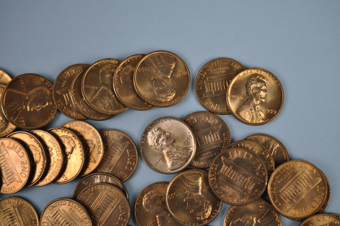 1959-1960 and 1982 AU/MS Pennies, photo 15 of 18