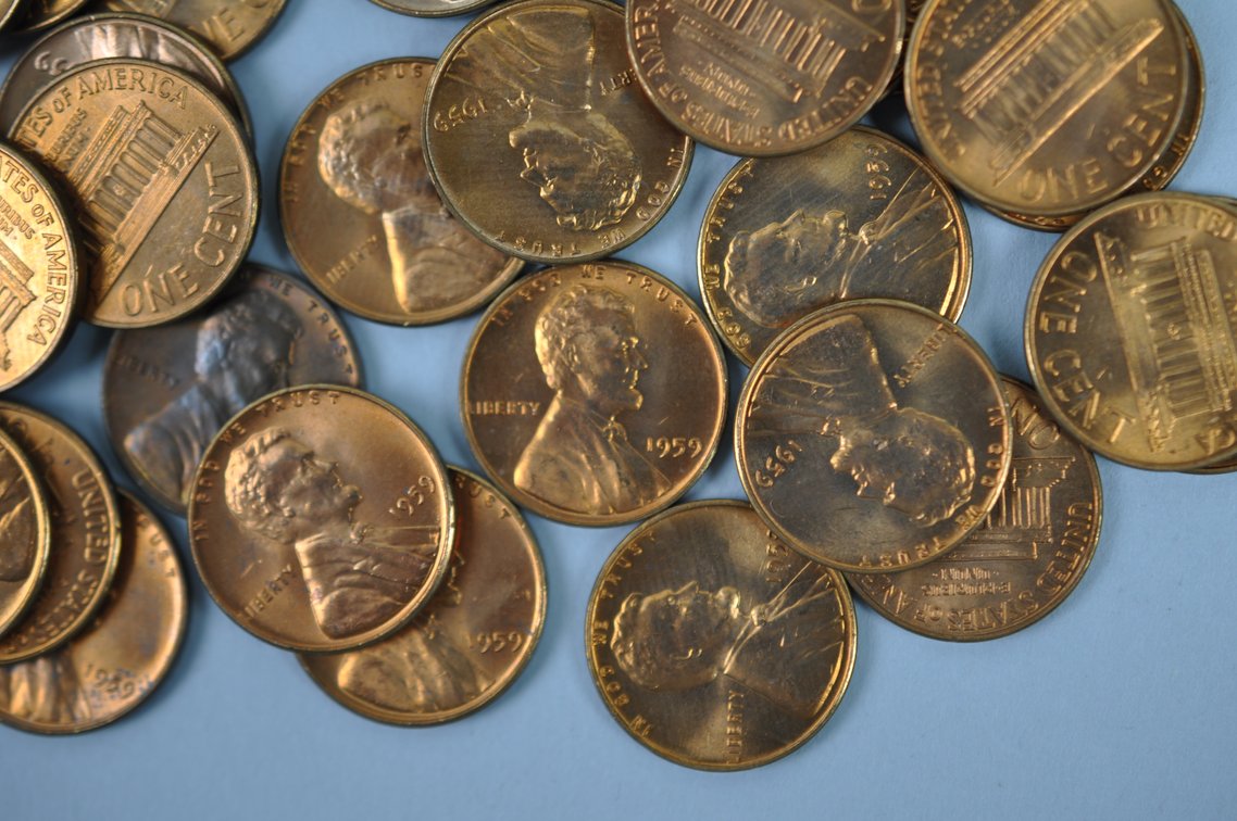 1959-1960 and 1982 AU/MS Pennies, photo 18 of 18