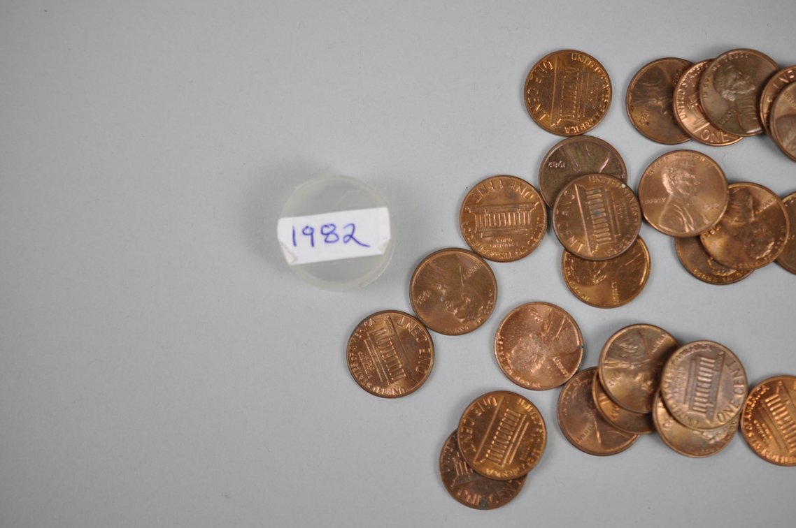1959-1960 and 1982 AU/MS Pennies, photo 9 of 18