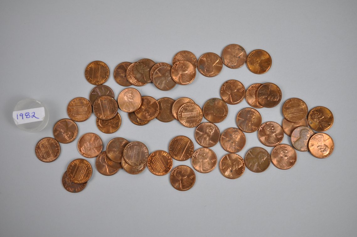 1959-1960 and 1982 AU/MS Pennies, photo 10 of 18