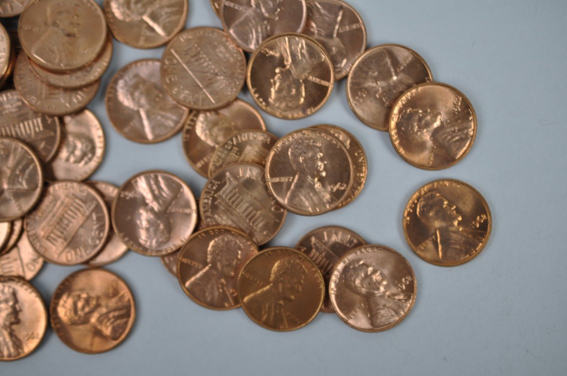 1961-1962 and 1970 B. UNC Lincoln Memorial Pennies, photo 11 of 15
