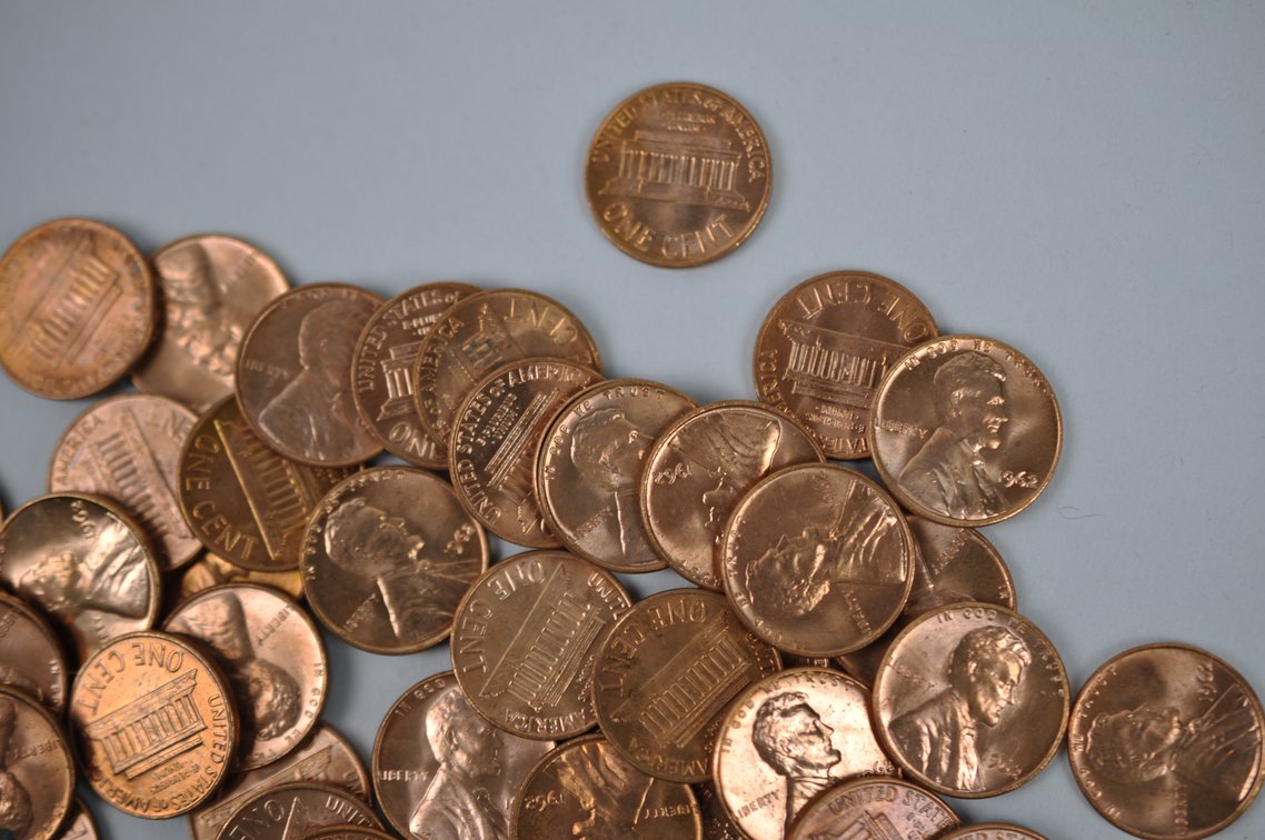 1961-1962 and 1970 B. UNC Lincoln Memorial Pennies, photo 7 of 15