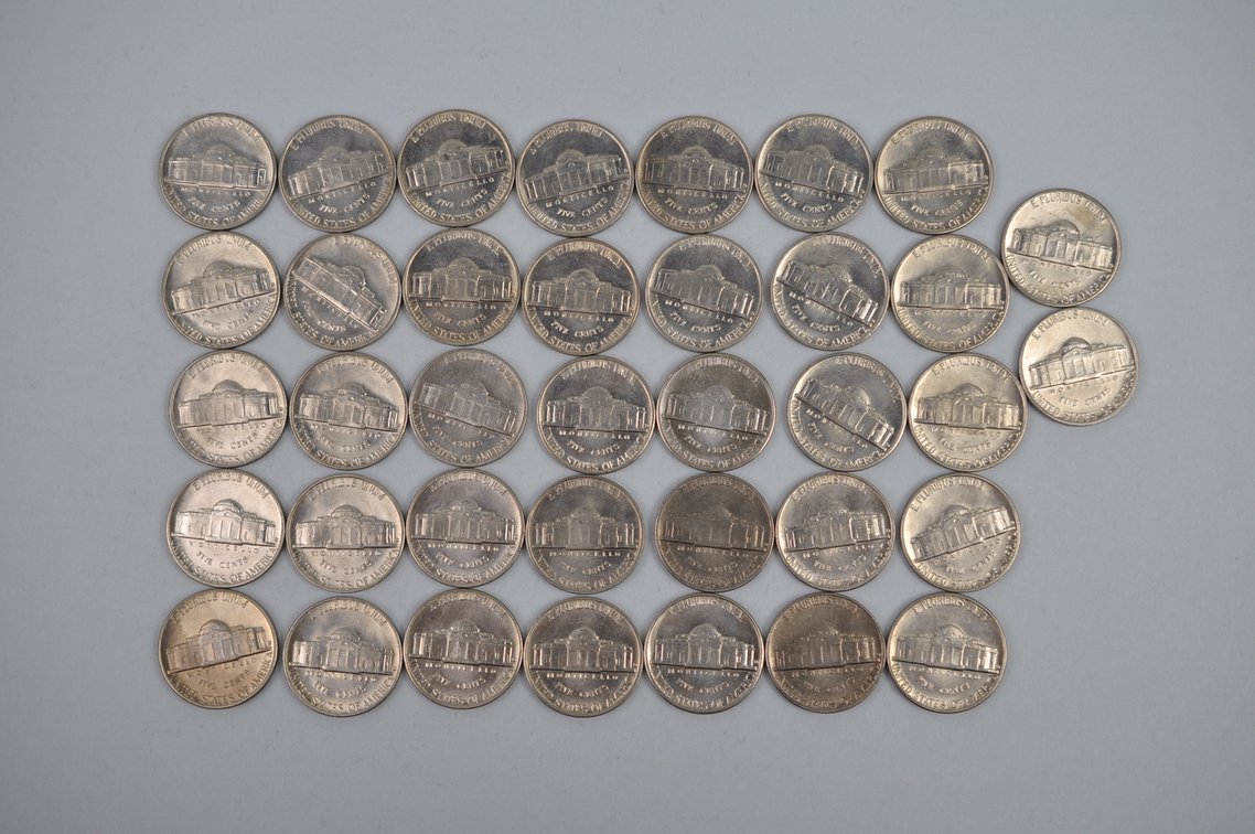 1960 Tube of Jefferson Nickels Denver, photo 6 of 10