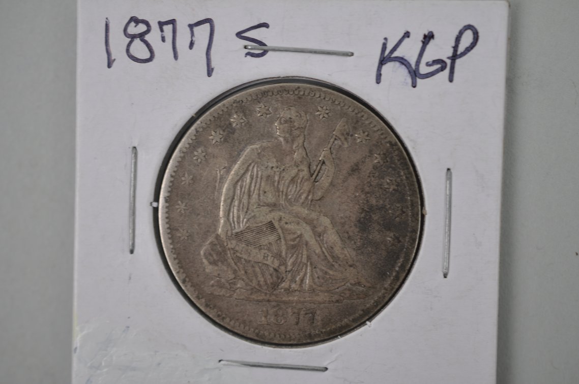 1877 Liberty Seated Half Dollar San Francisco, photo 2 of 6