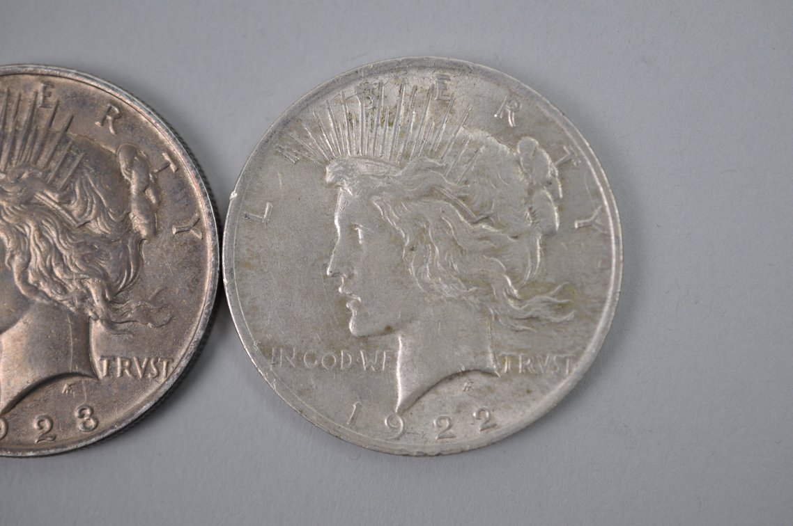 1922-1923 Peace Silver Dollars Philadelphia, photo 4 of 7