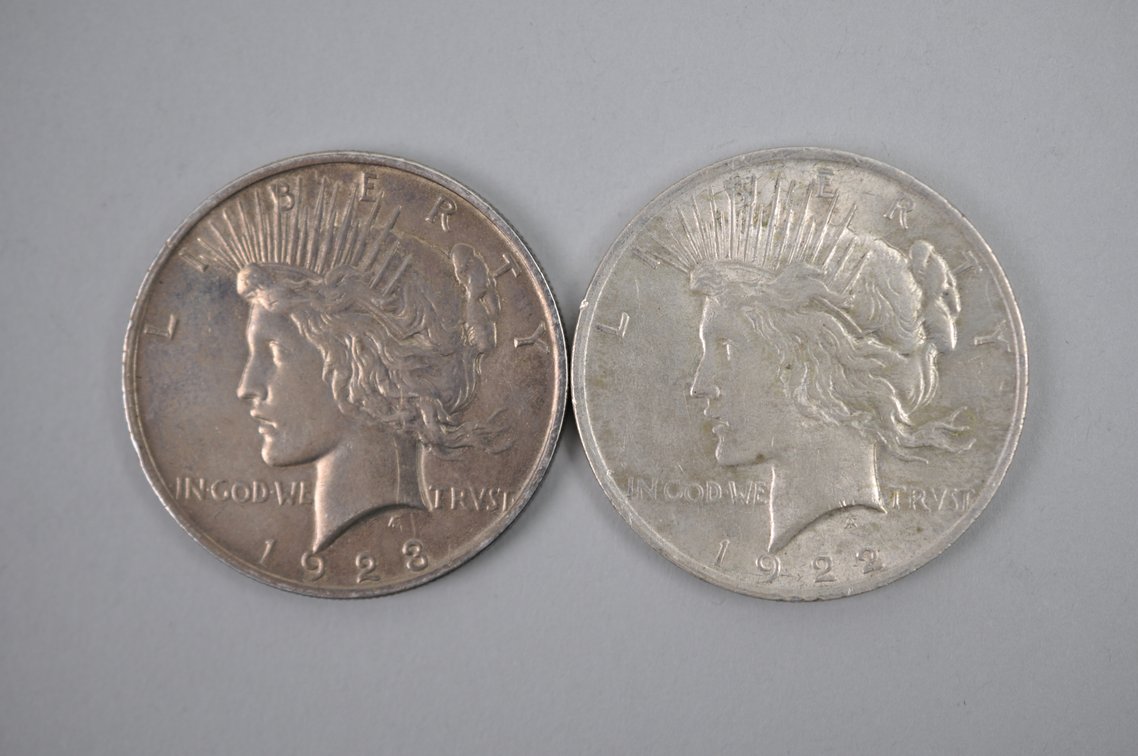 1922-1923 Peace Silver Dollars Philadelphia, photo 2 of 7