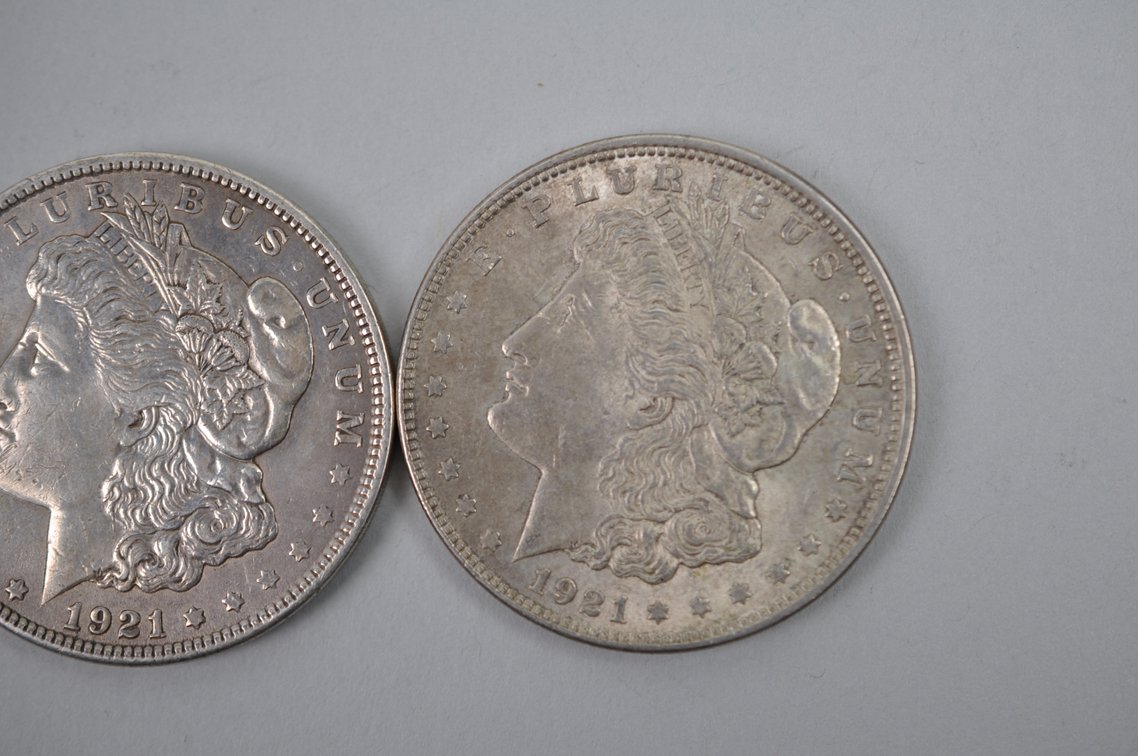 1921 Morgan Silver Dollars Philadelphia, photo 4 of 9