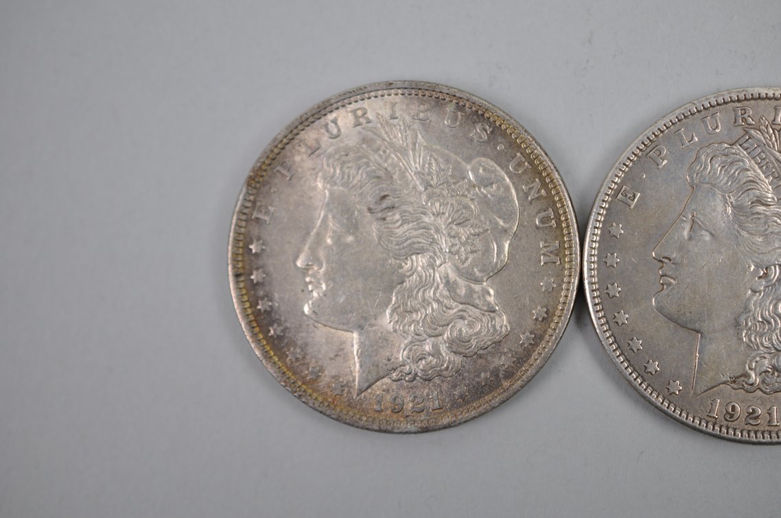 1921 Morgan Silver Dollars Philadelphia, photo 2 of 9