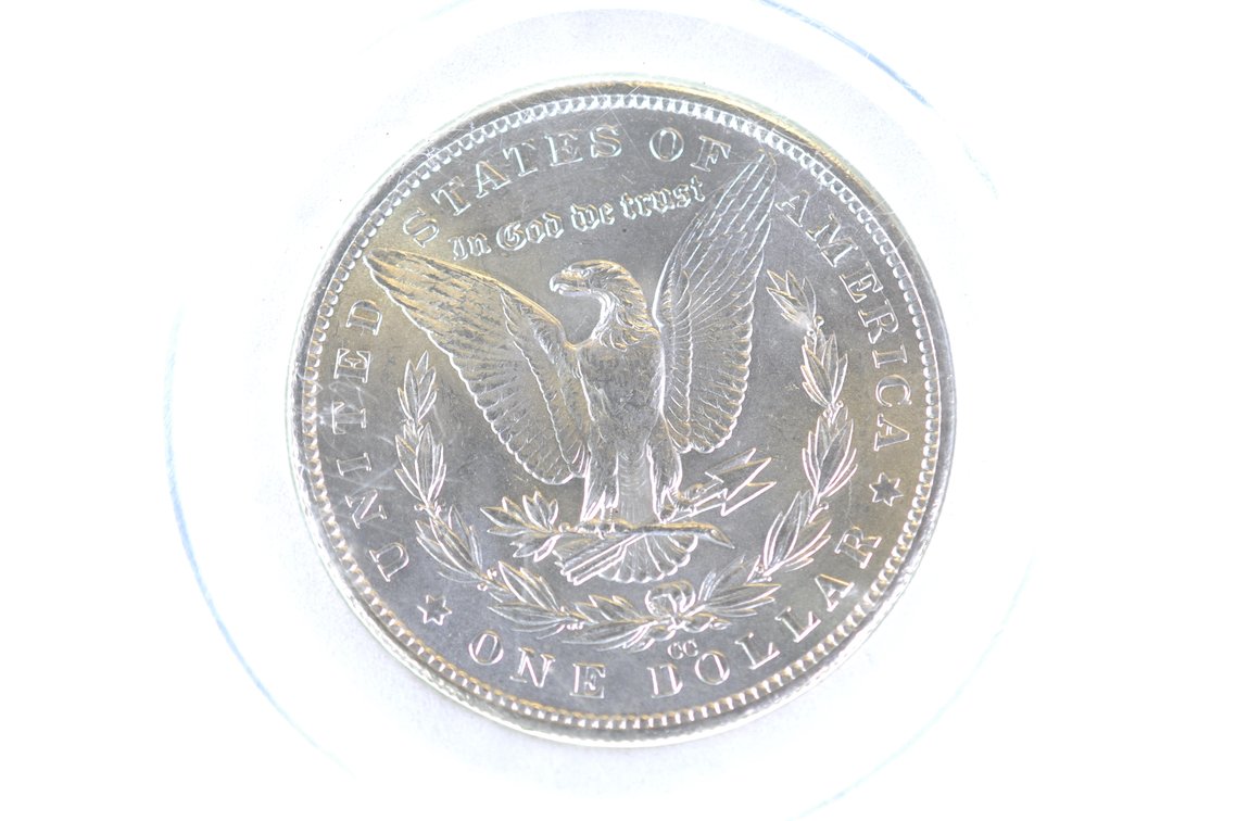 1882 Silver Morgan Dollar Carson City, photo 2 of 2